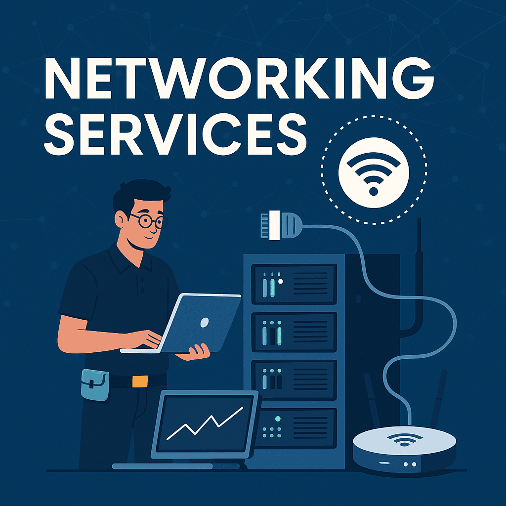Networking equipment installed for a Starlink site